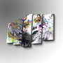 Wallity Cuadro Decorativo en Lienzo de 5 Piezas Multicolor